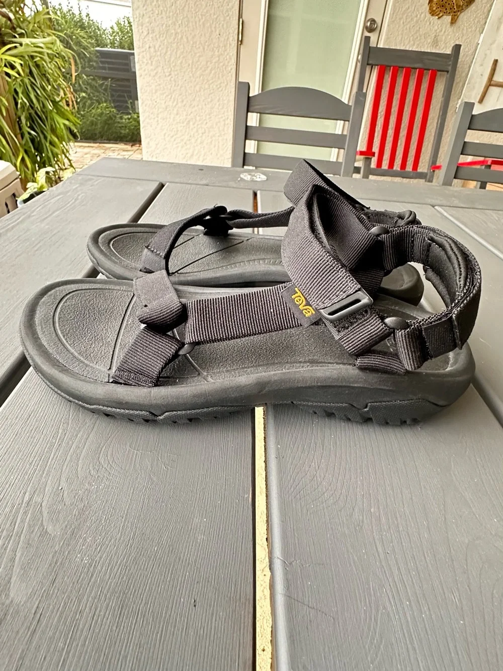 Teva Black Women's Adjustable Strap Sandals